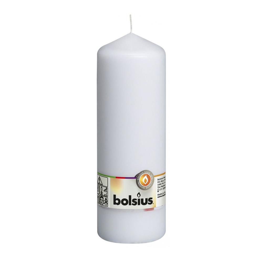 Bolsius White Pillar Candle 20cm x 7cm £6.29